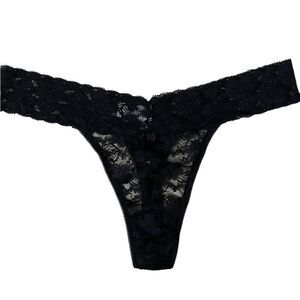 Black Lace Thong Panty